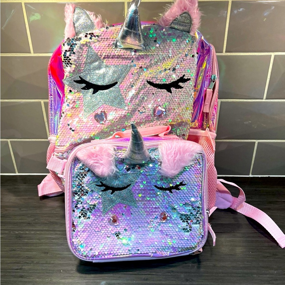 Unicorn Backpack with Lunchbox